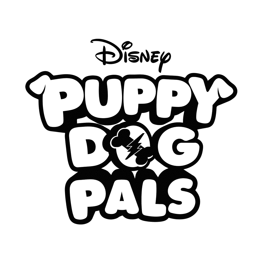 Disney Puppy Dog Pals Logo Black And White
