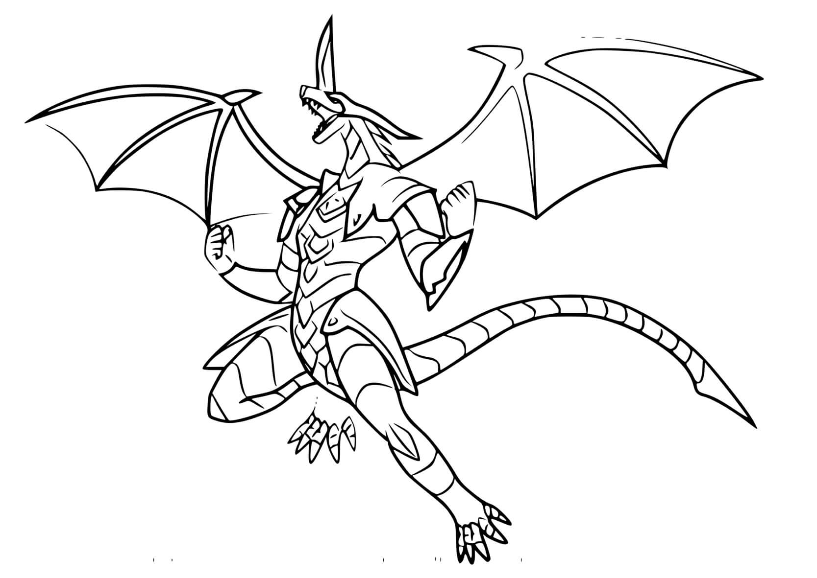 Drago Leader Of The Bakugan Coloring Page