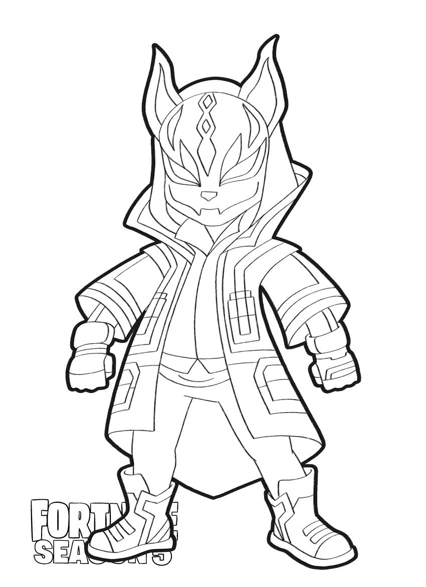 Drift Skin From Fortnite Season 5 Coloring Page