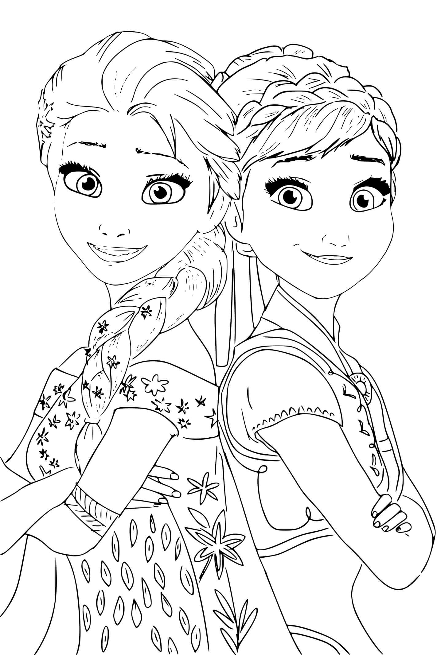 Elsa Anna Princess From Frozen 20 Coloring Pages   Coloring Cool