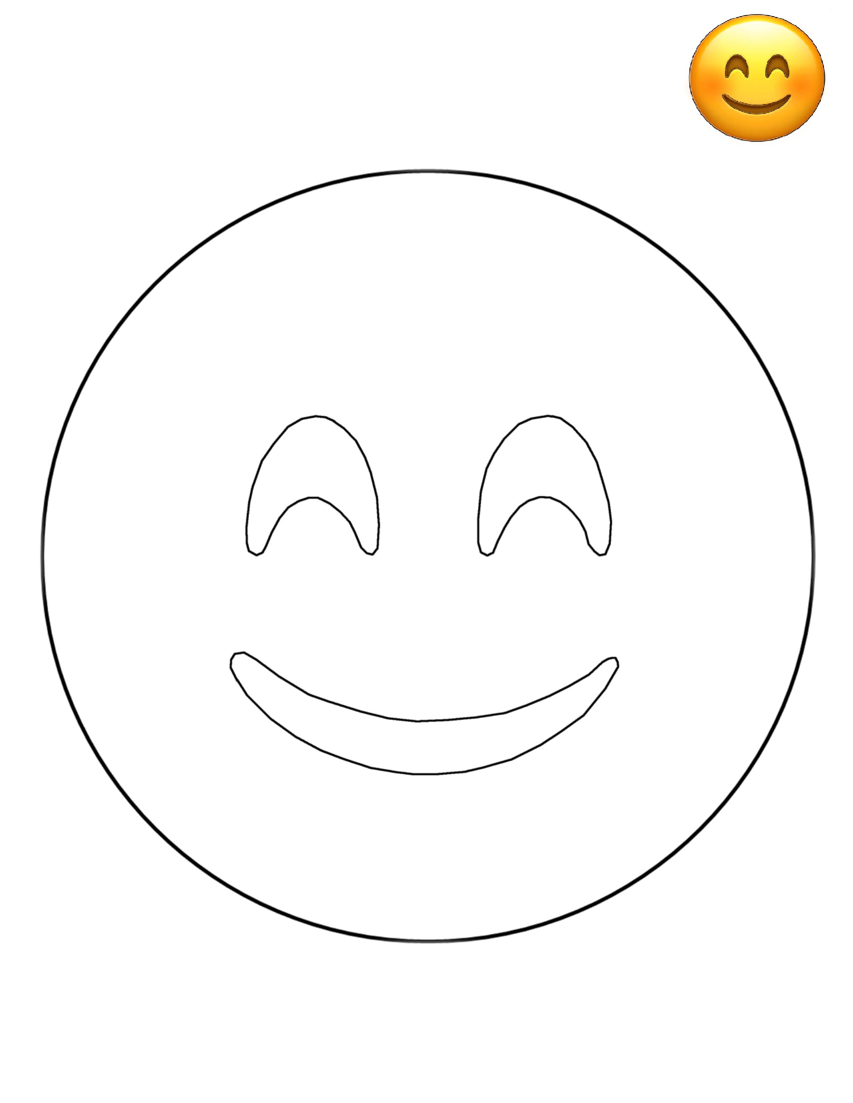 Emoji Smiley Face Free Sheets Coloring Page