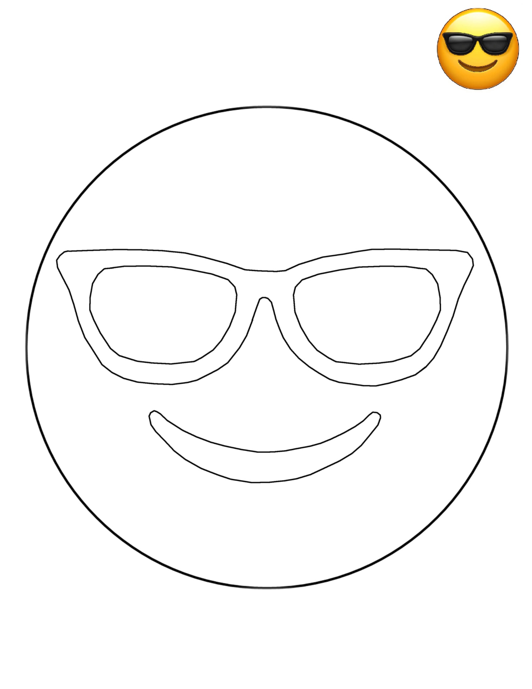 Emoji Sunglasses Free Sheets