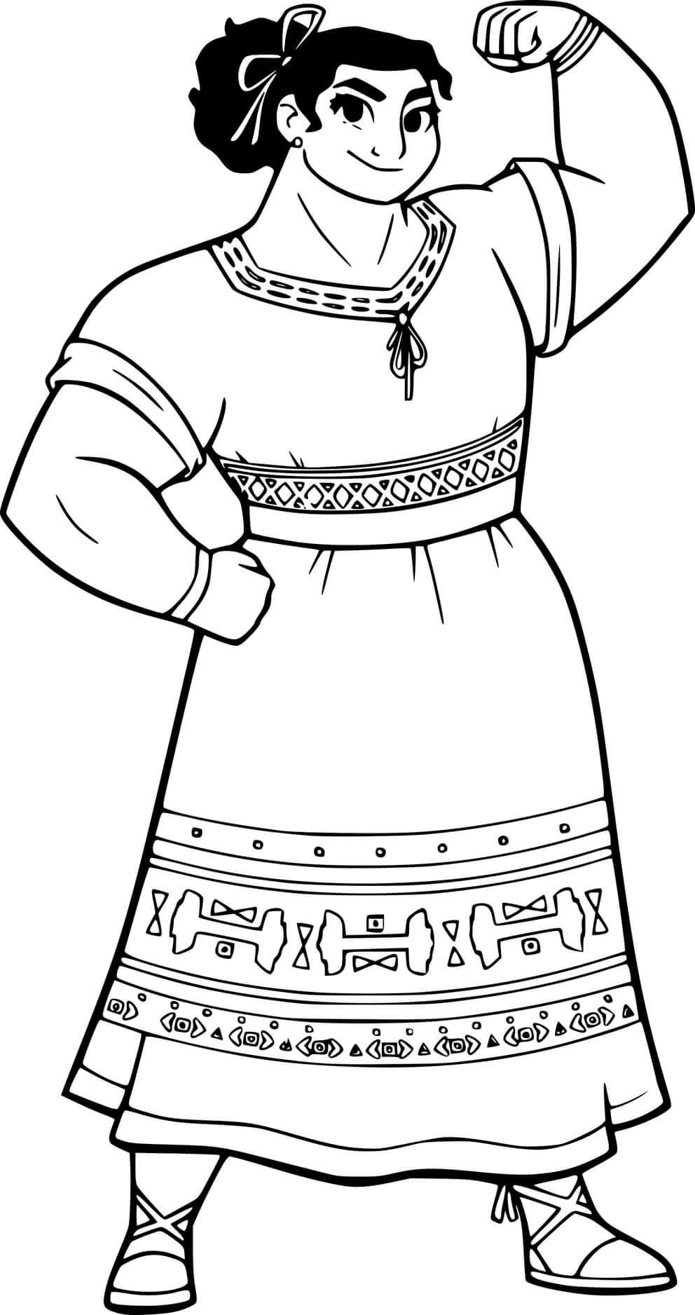 Encanto Strong Luisa Madrigal Coloring Page