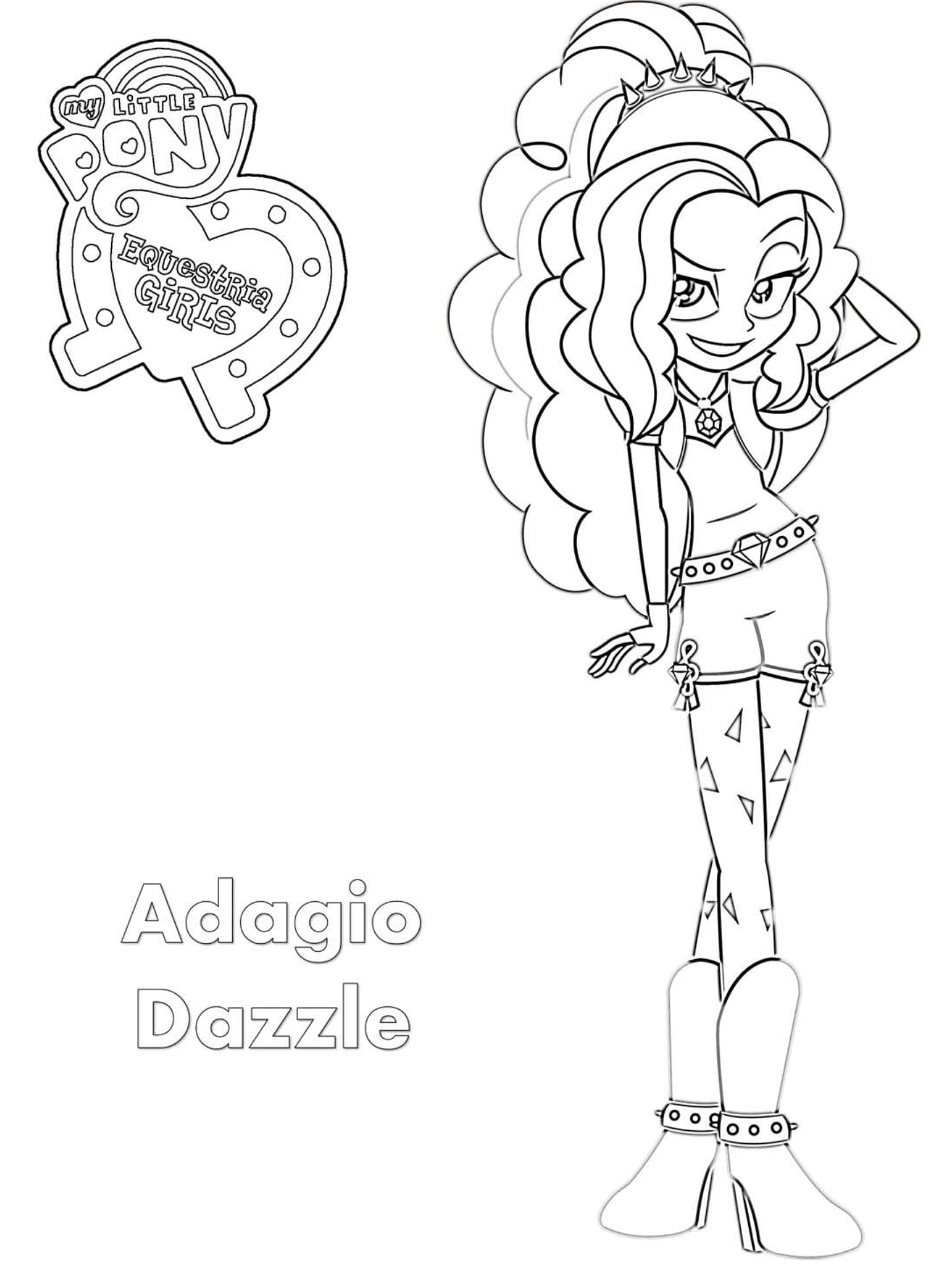 Equestria Girls Adagio Dazzle Coloring Page