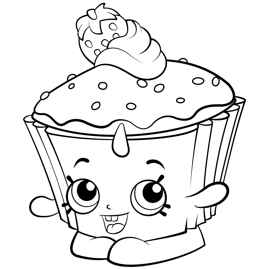 Exclusive Colouring Pages Cupcake Chic shopkins season 2