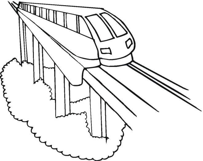 Express Train F53a Coloring Page