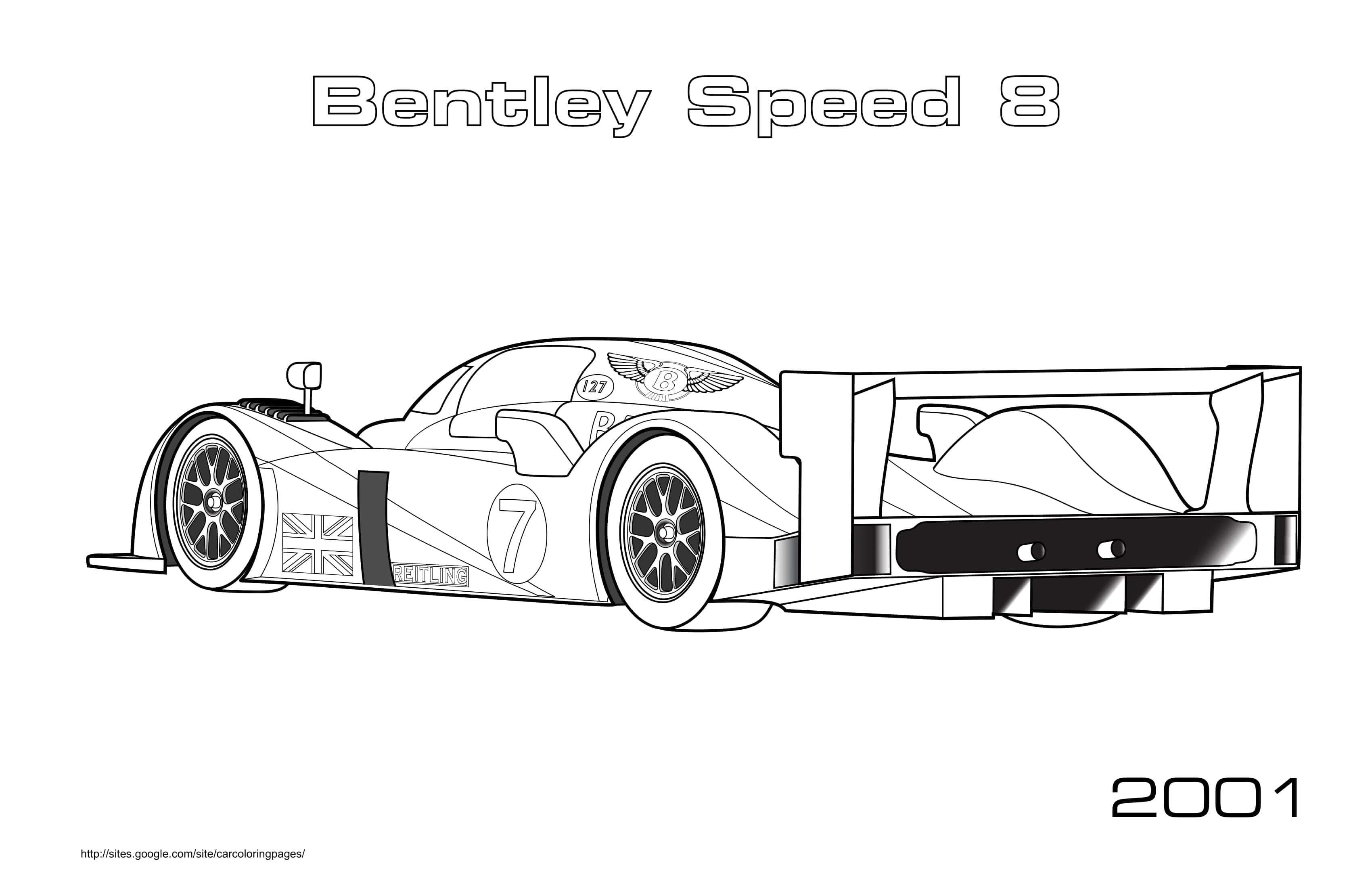 F1 Bentley Speed 8 2001 Coloring Page