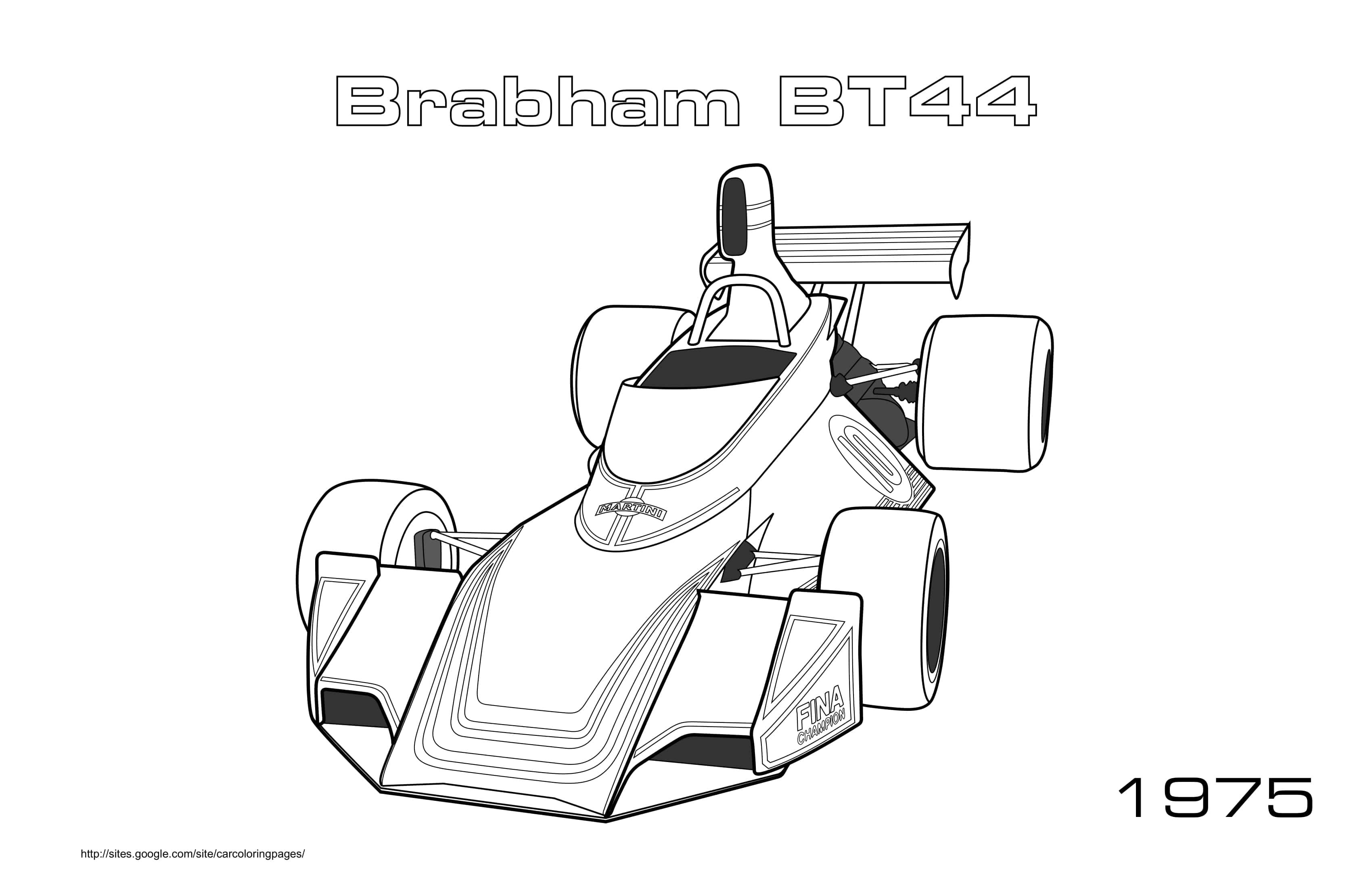 F1 Brabham Bt44 1975 Coloring Page