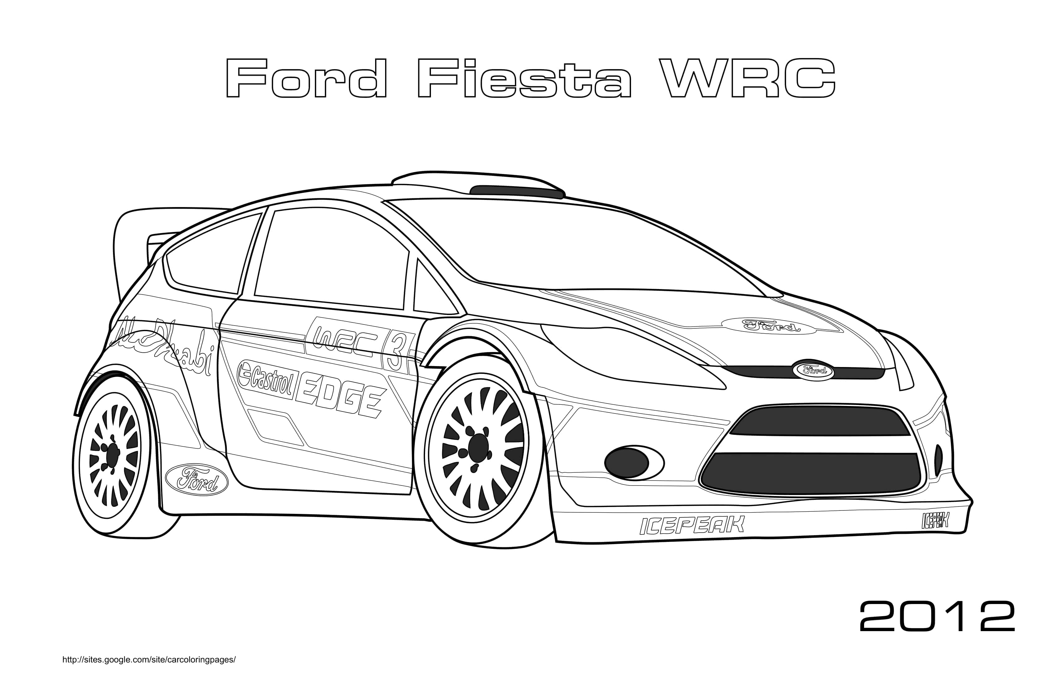 Ford Fiesta Wrc 2012 Coloring Page