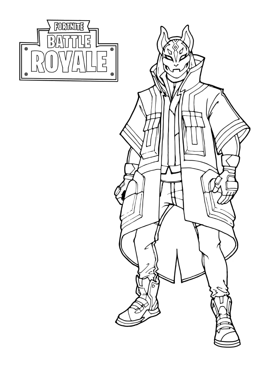 Fortnite Drift Stage 3 Coloring Page