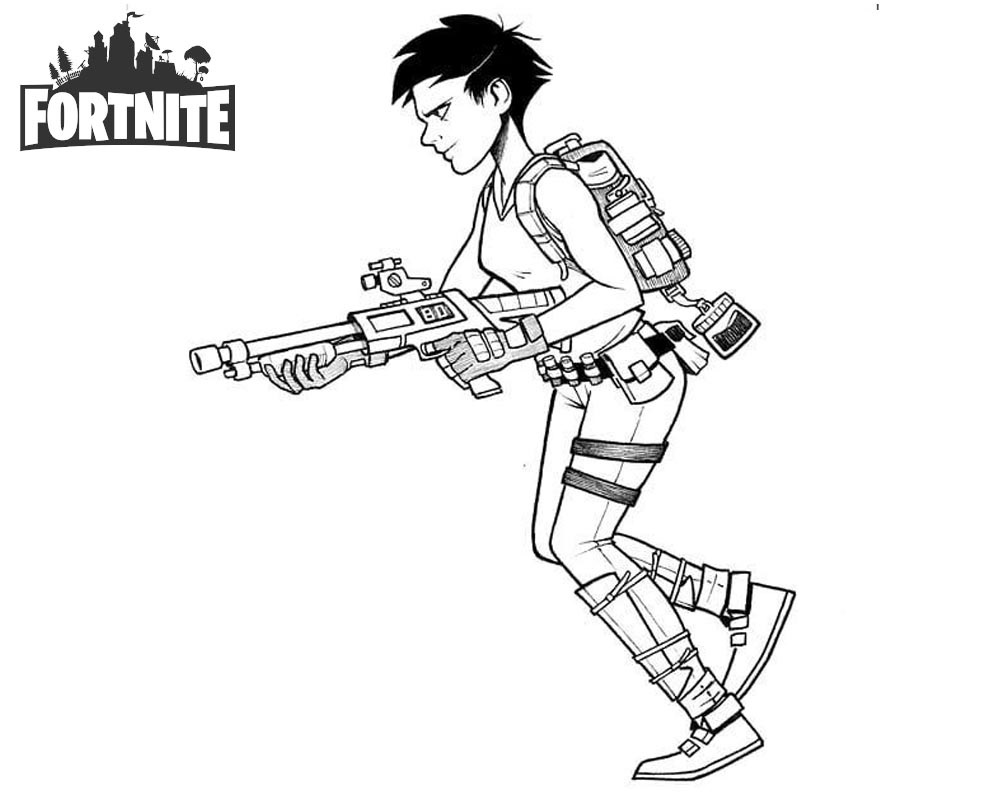 Fortnite Inktober Sketch Coloring Pages   Coloring Cool