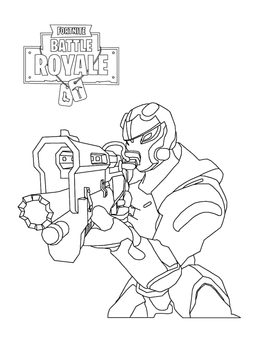Fortnite Soldier Coloring Page