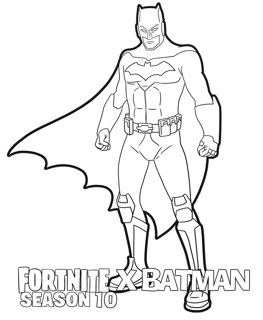 Fortnite X Batman Season 10 Coloring Page
