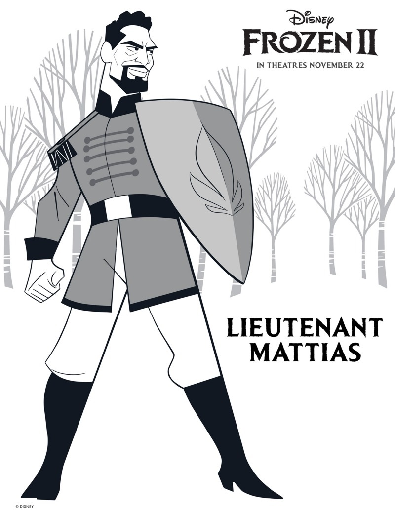 Frozen 2s Lieutenant Mattias Coloring Page