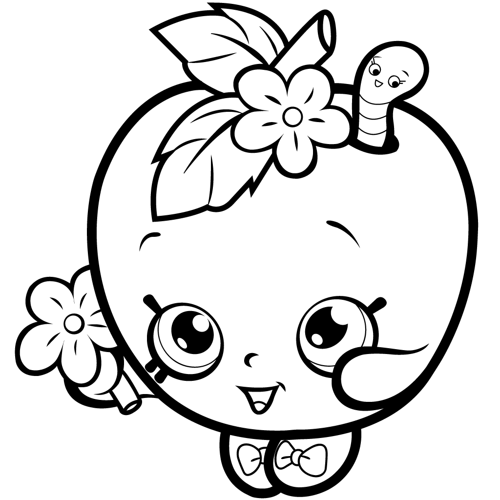 Fruit Apple Blossom shopkins season 20 Coloring Pages   Coloring Cool