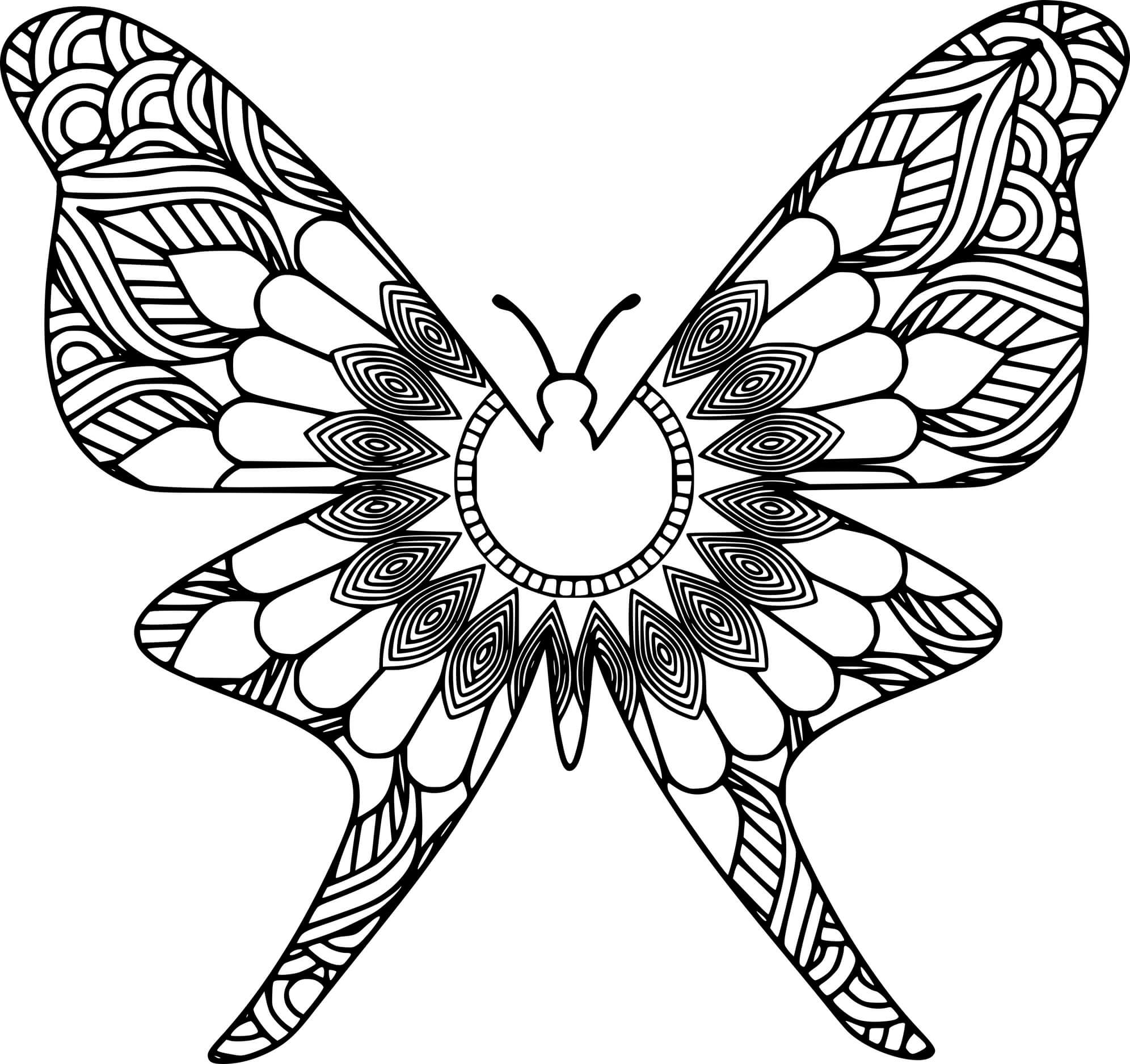 Geometric Zentangle Butterfly
