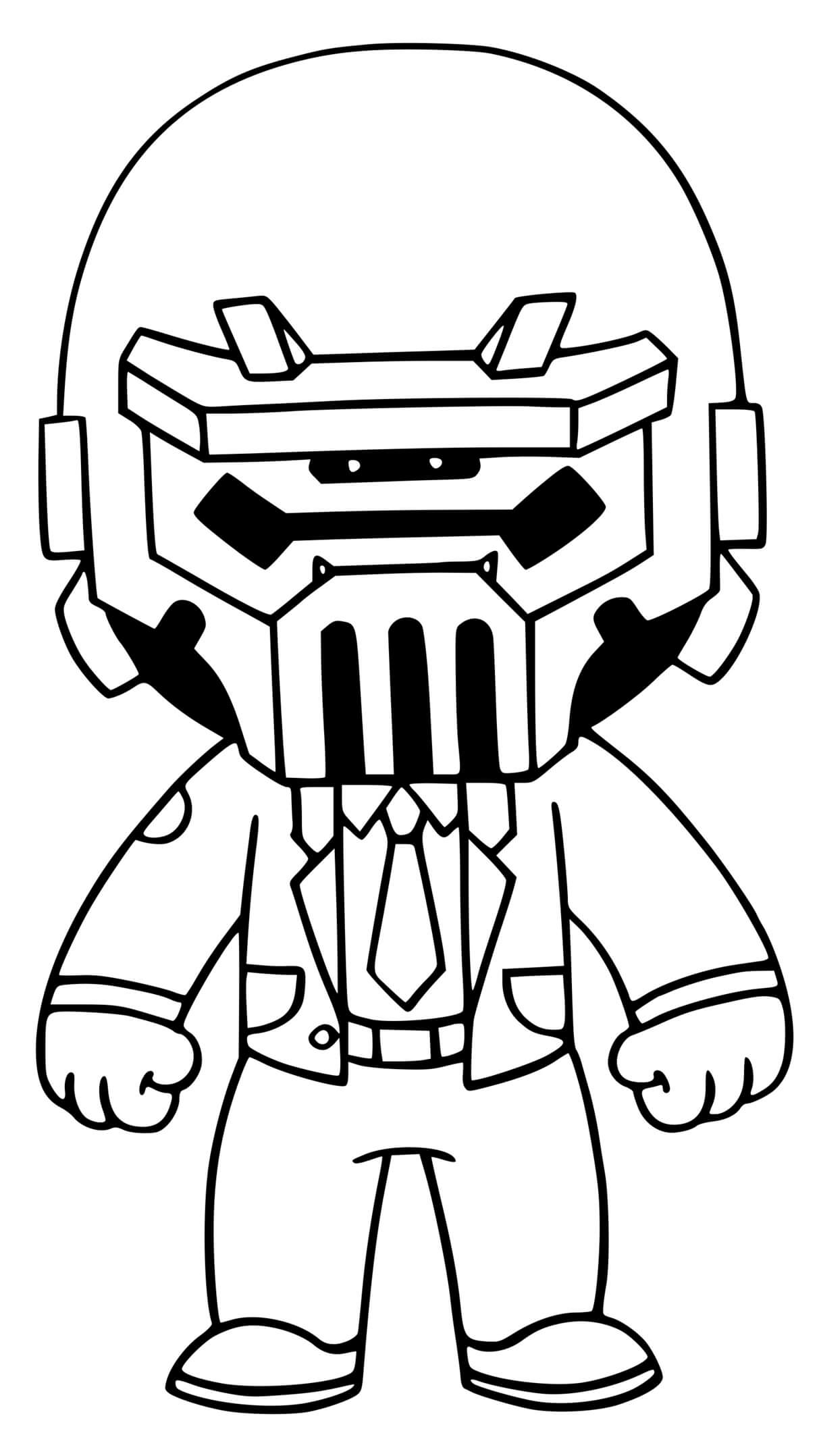 Ghost Brutus Fortnite Coloring Page