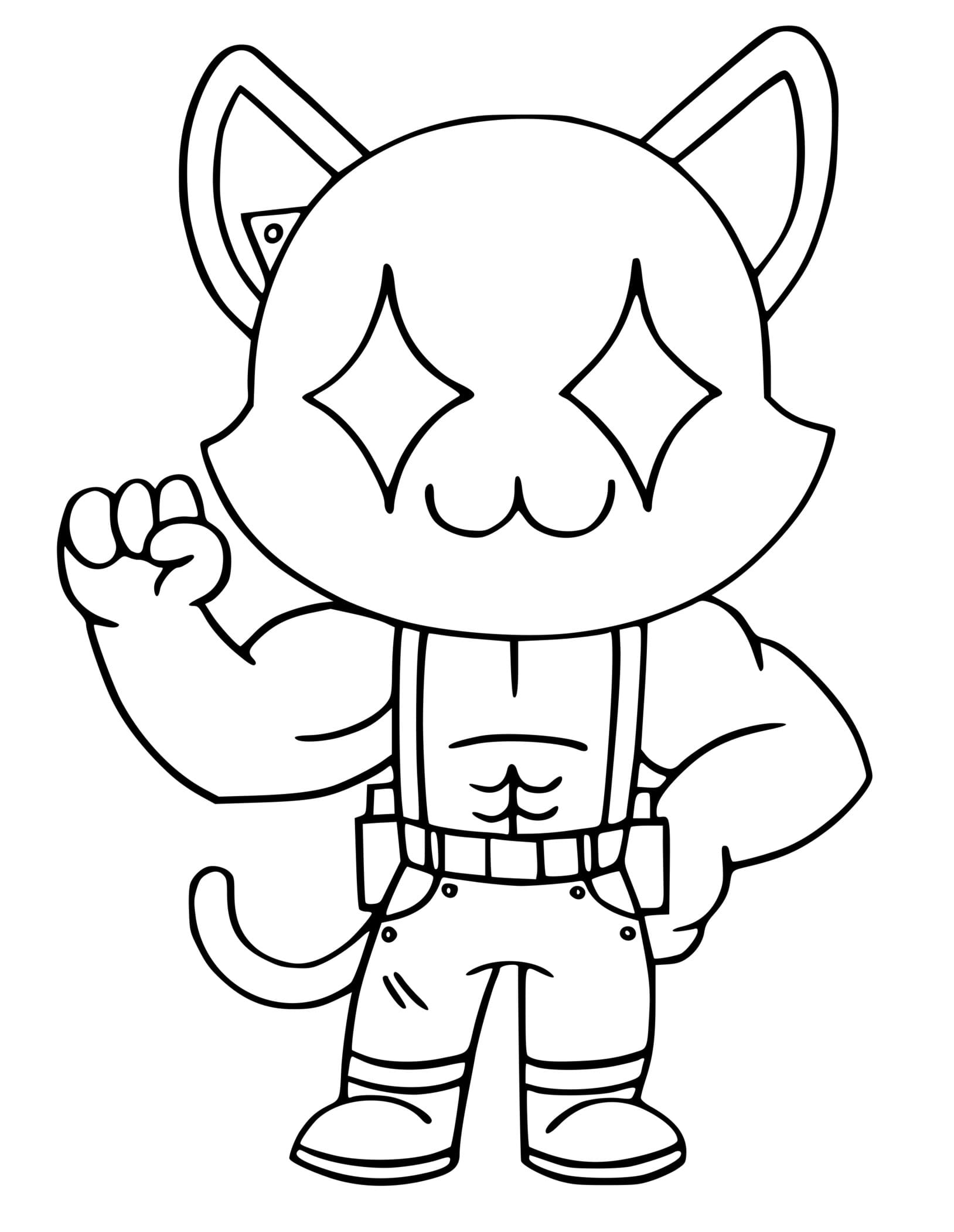 Ghost Meowscles Coloring Page