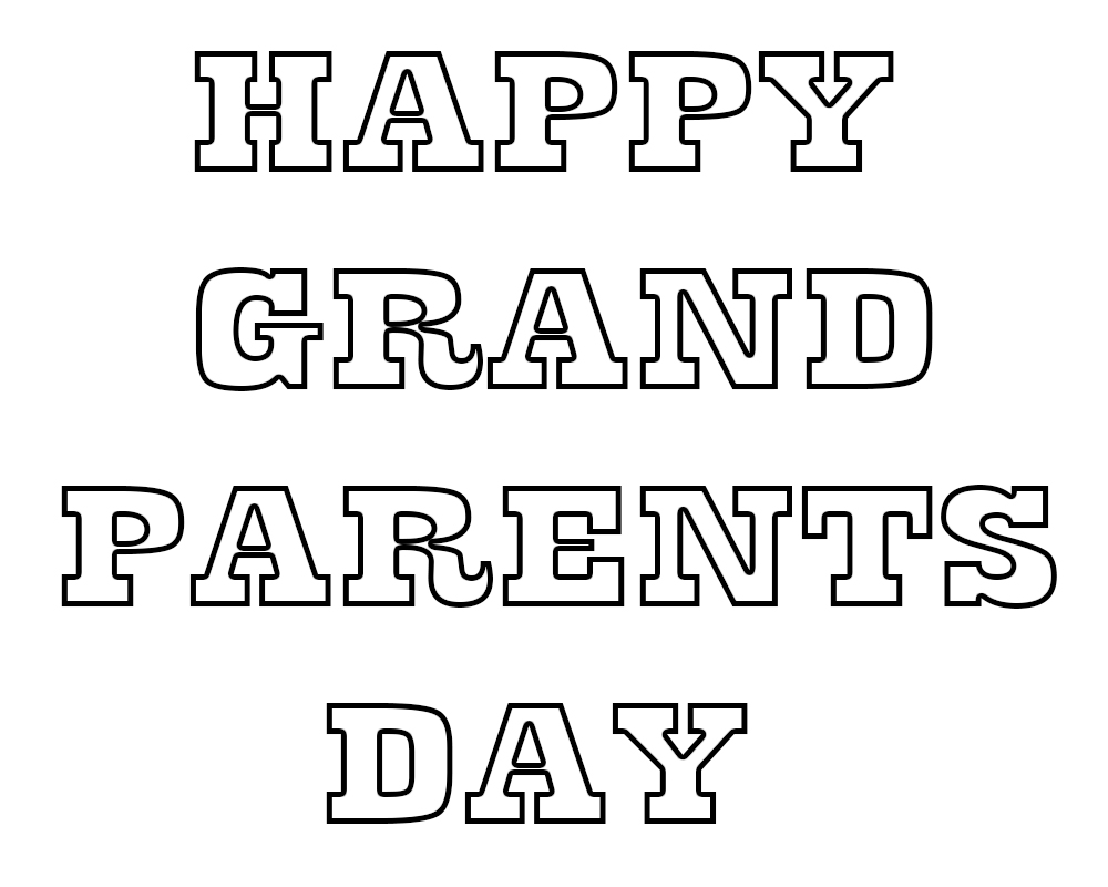 Grandparents Day Doodle Text
