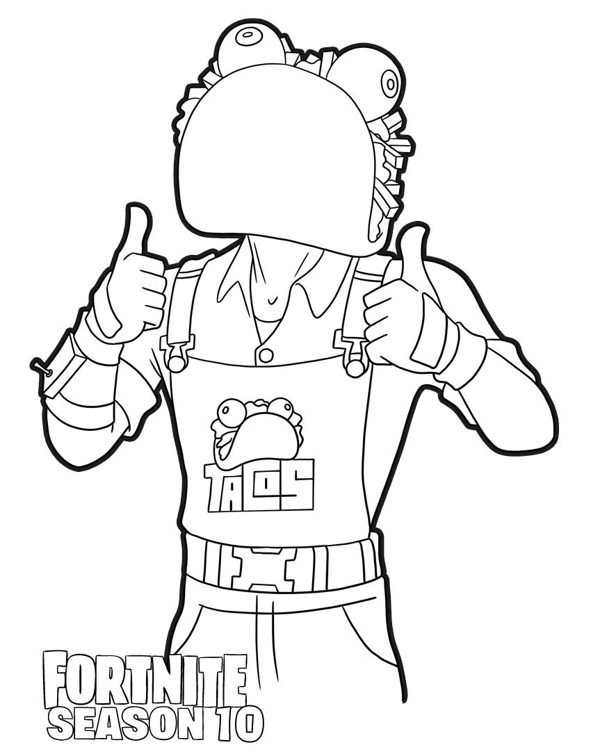 Guaco From Fortnite Season 10 Coloring Page