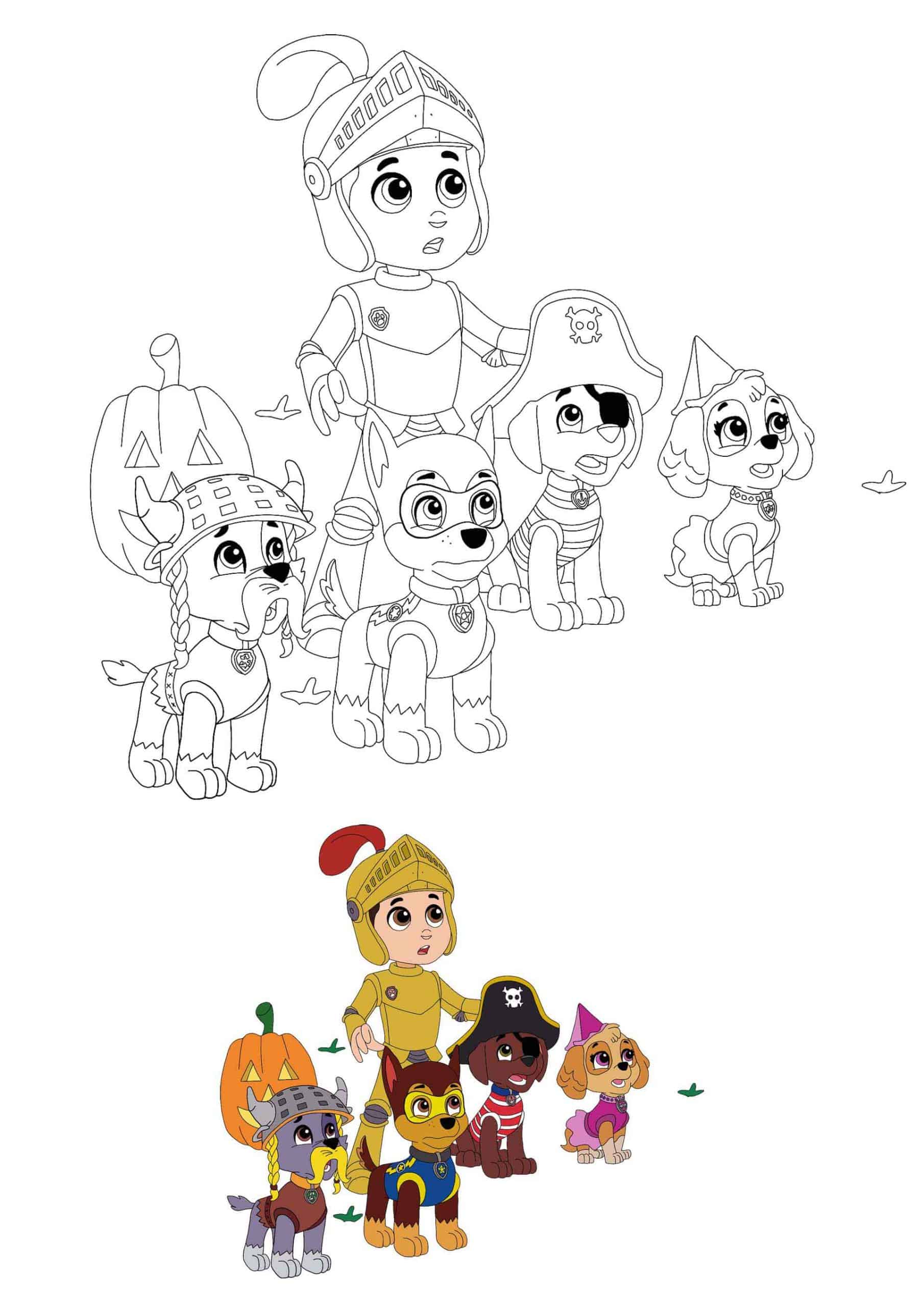 Halloween Paw Patrol 2020 Coloring Page