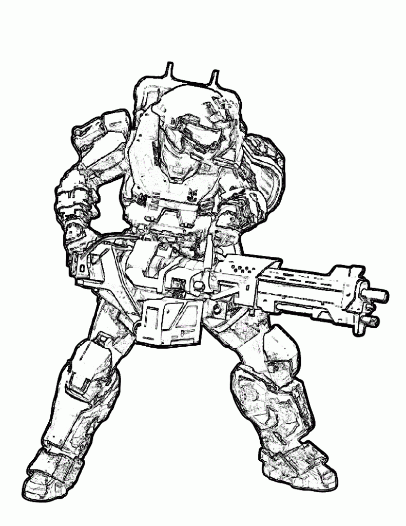 Halo Reach Coloring Pages 791×1024