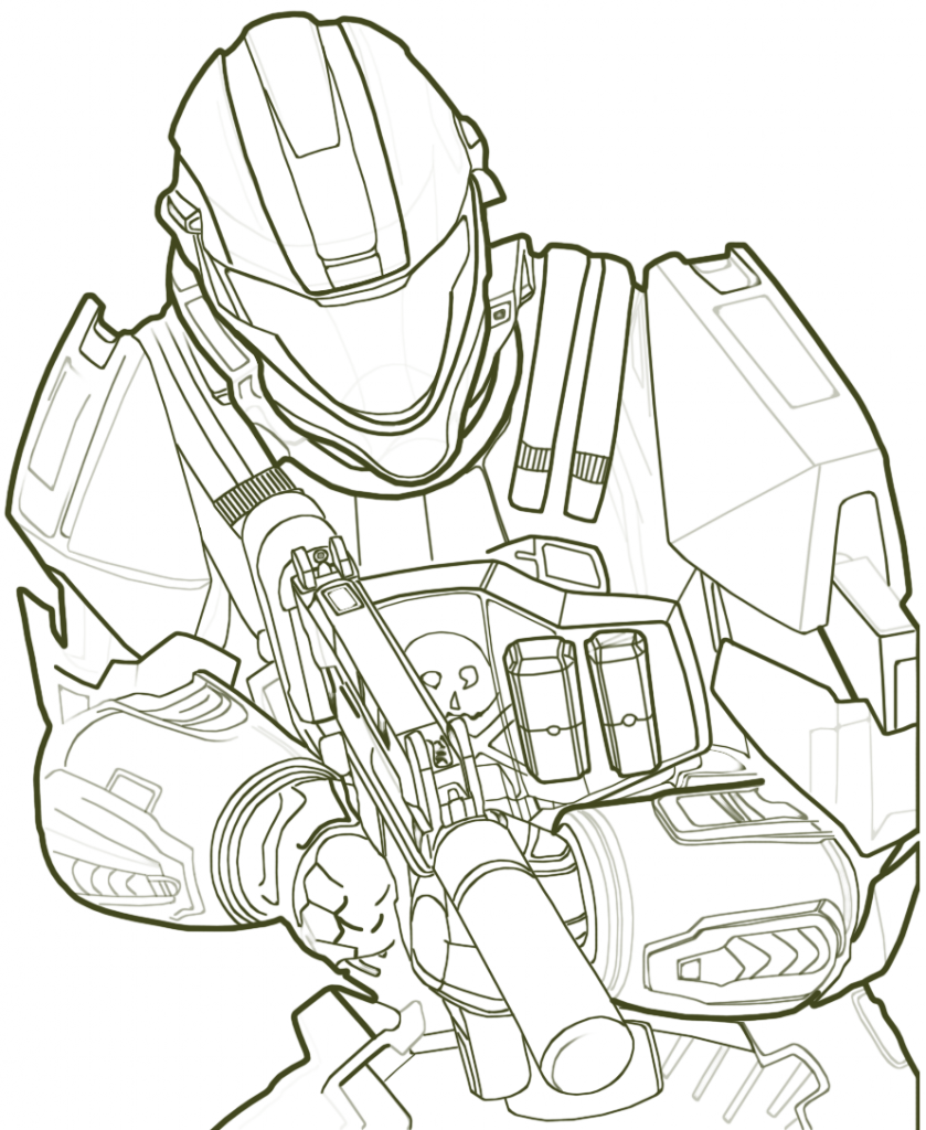 Halo Spartan Coloring Pages 839×1024