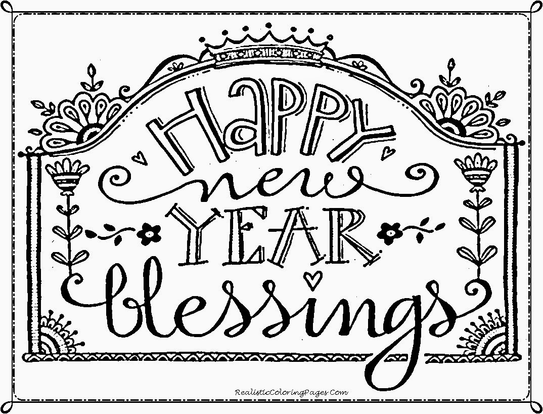 Happy New Year 2017 Coloring Page
