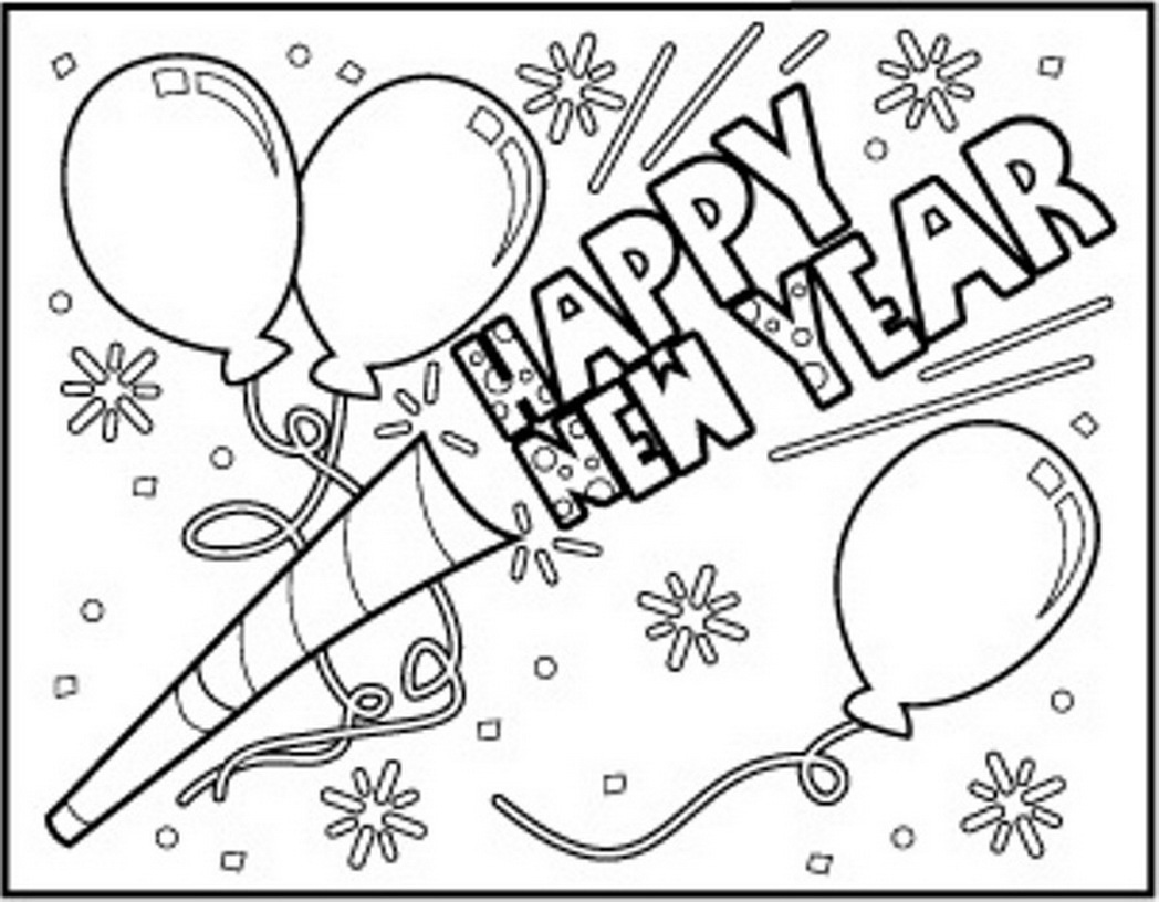 Happy New Year To Download Coloring Page