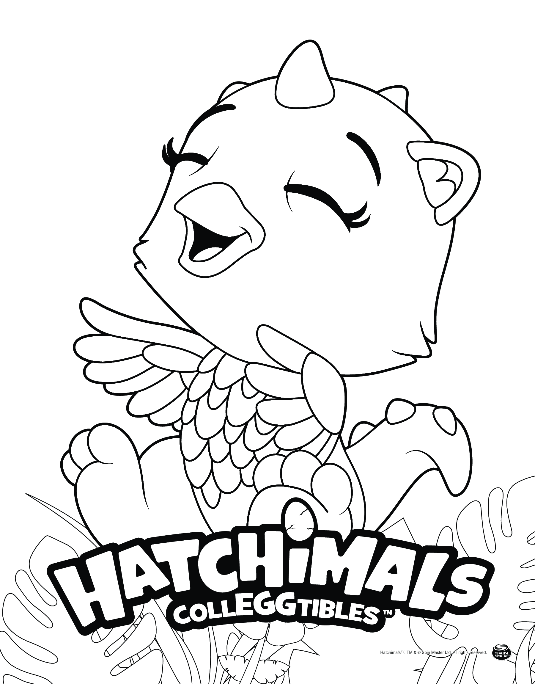 Hatchimals Draggle Coloring Page