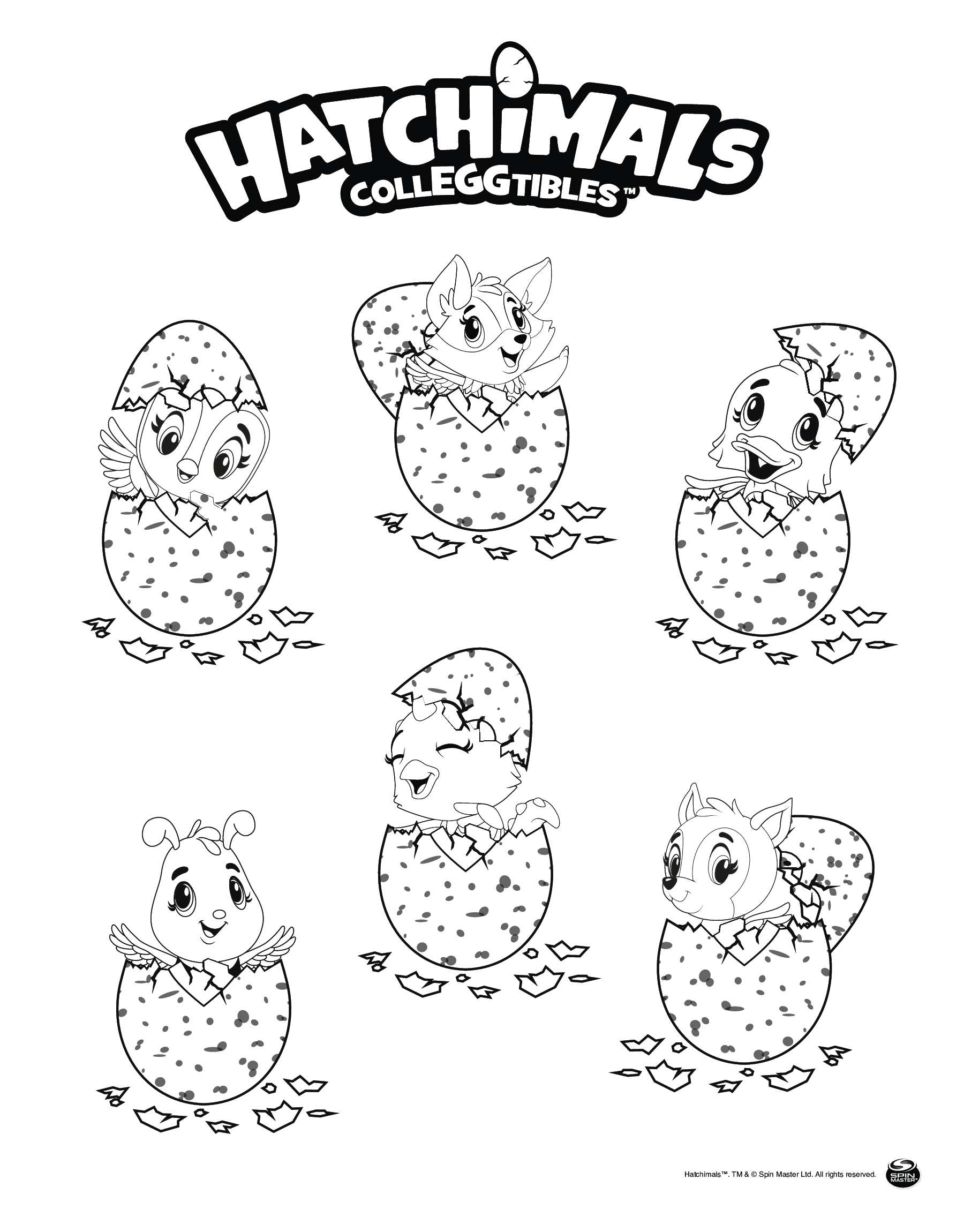 Hatchimals Eggs Coloring Page