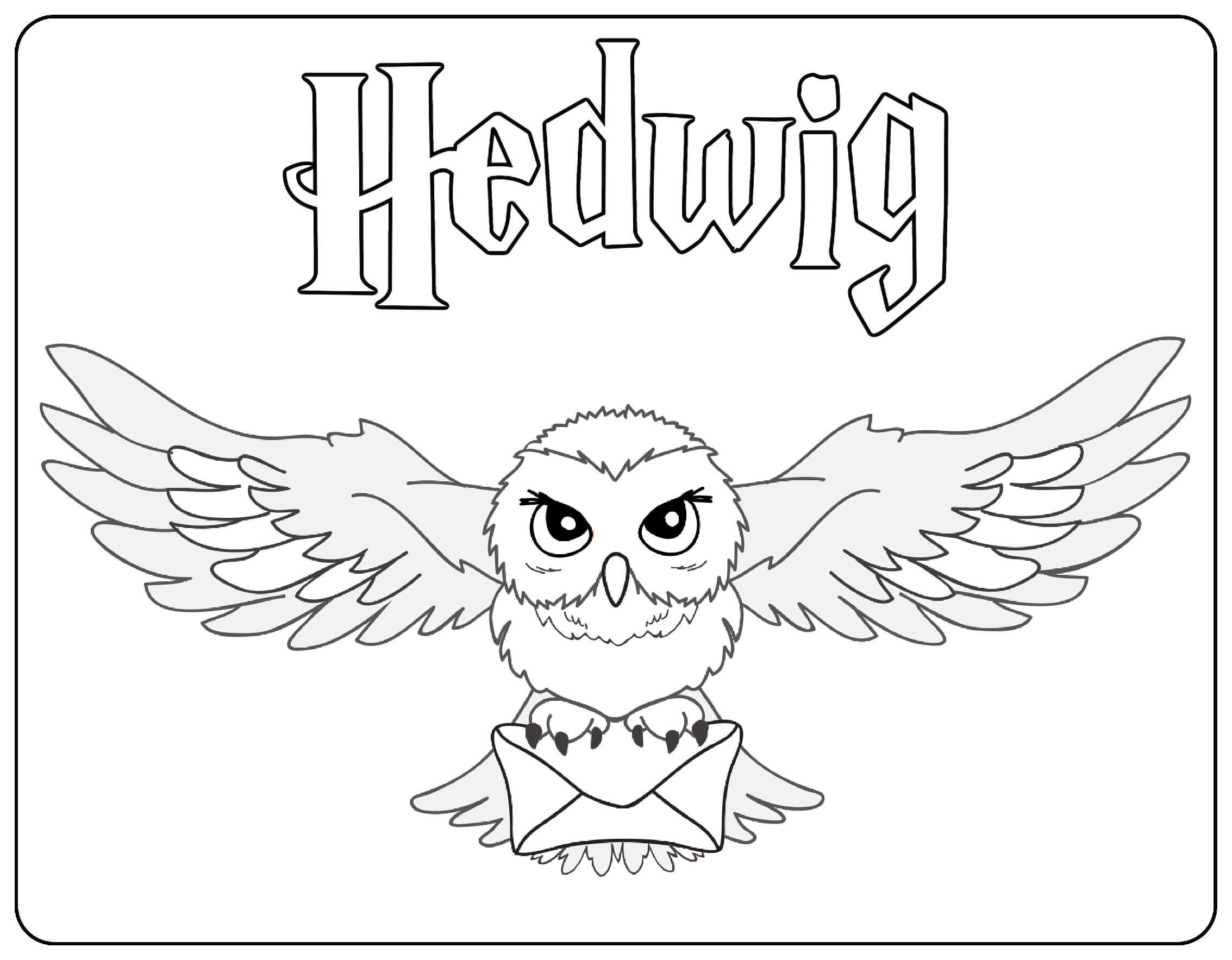 Hedwig Coloring Page