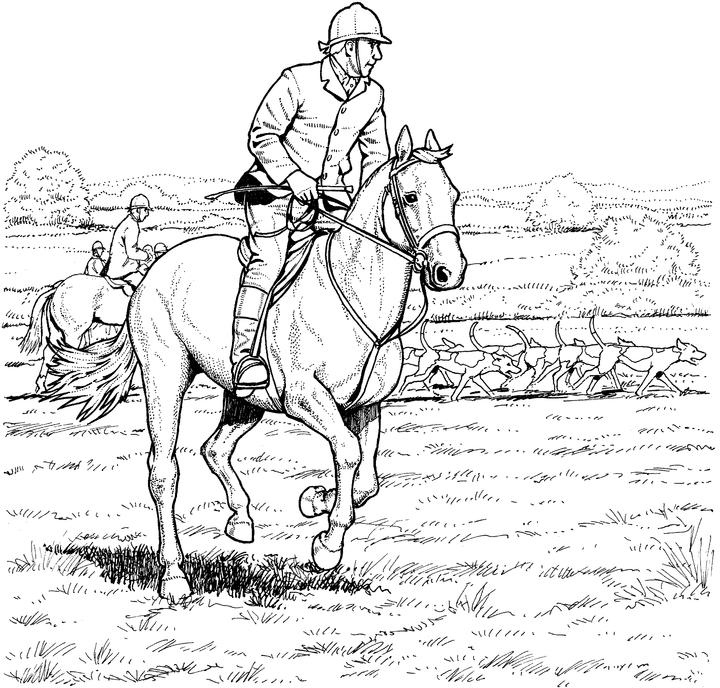 Horse And Rider Coloring Page