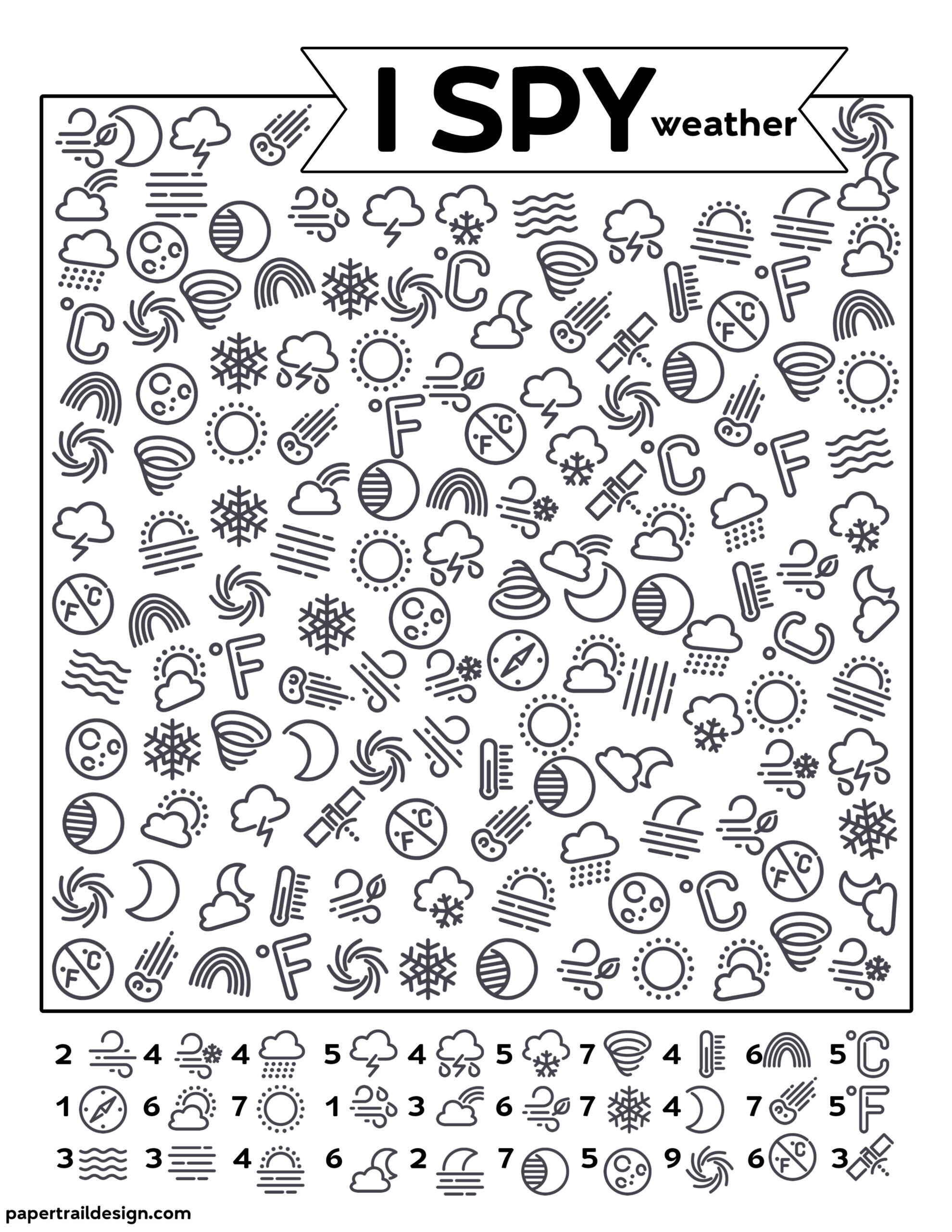 I Spy Weather Coloring Pages   Coloring Cool