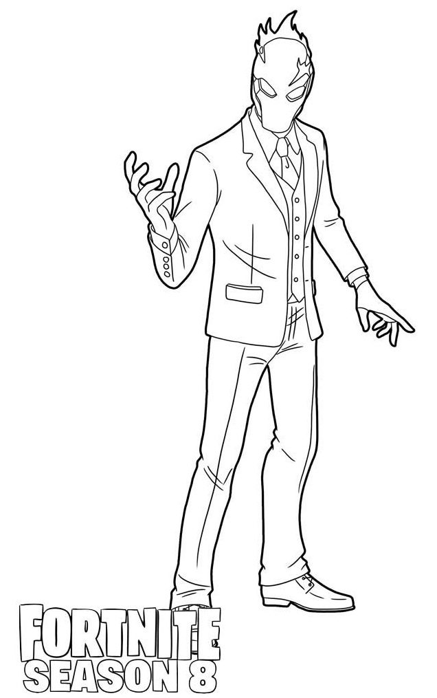 Inferno From Fortnite Season 8 Coloring Page