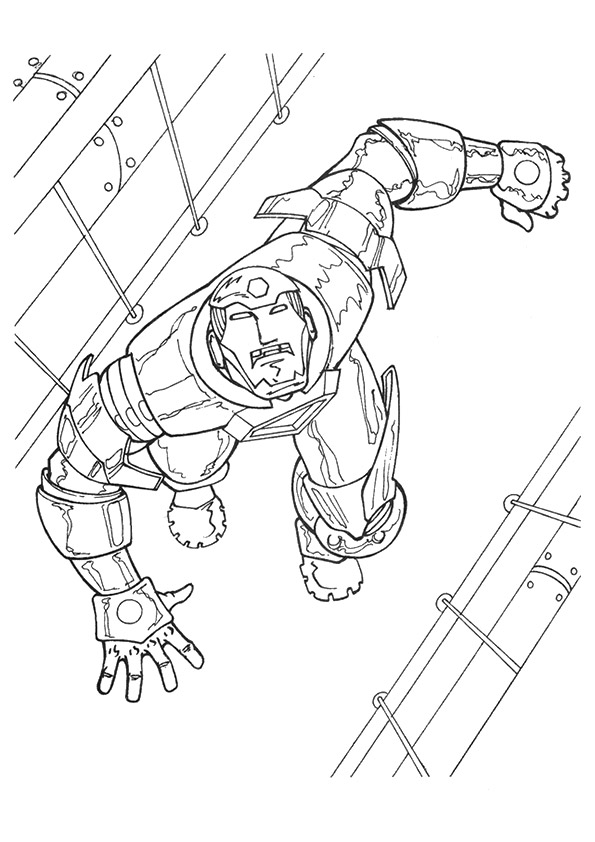 Iron Man 3 A4 Avengers Marvel Coloring Page