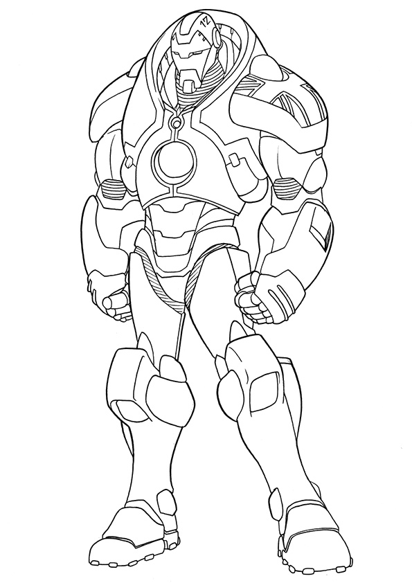 Ironman Mark 1 A4 Avengers Marvel Coloring Page