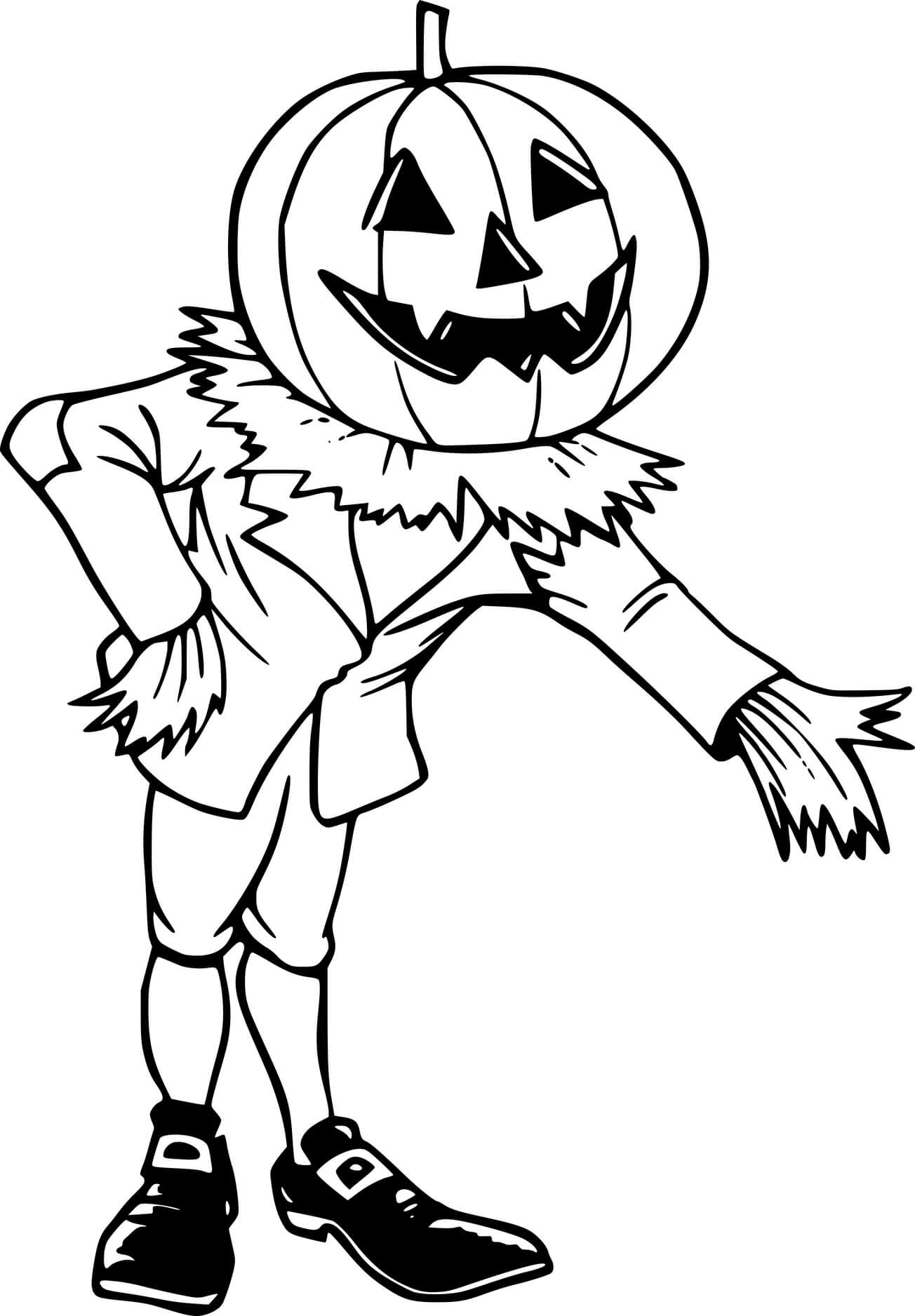Jack O Lantern Scarecrow Welcome