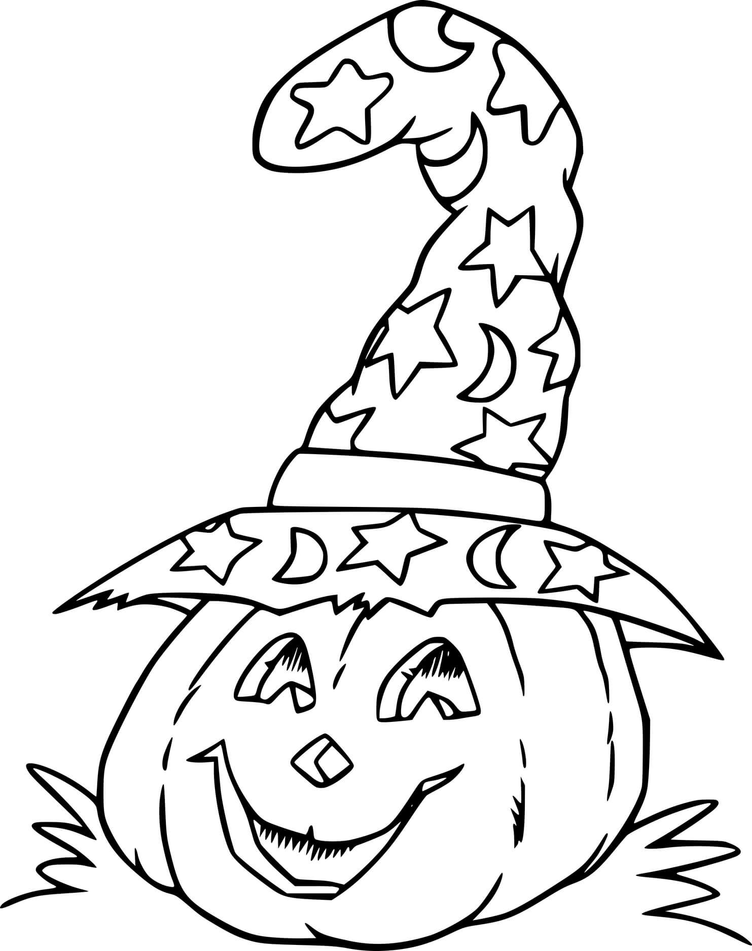 Jack O Lantern In The Witch Hat