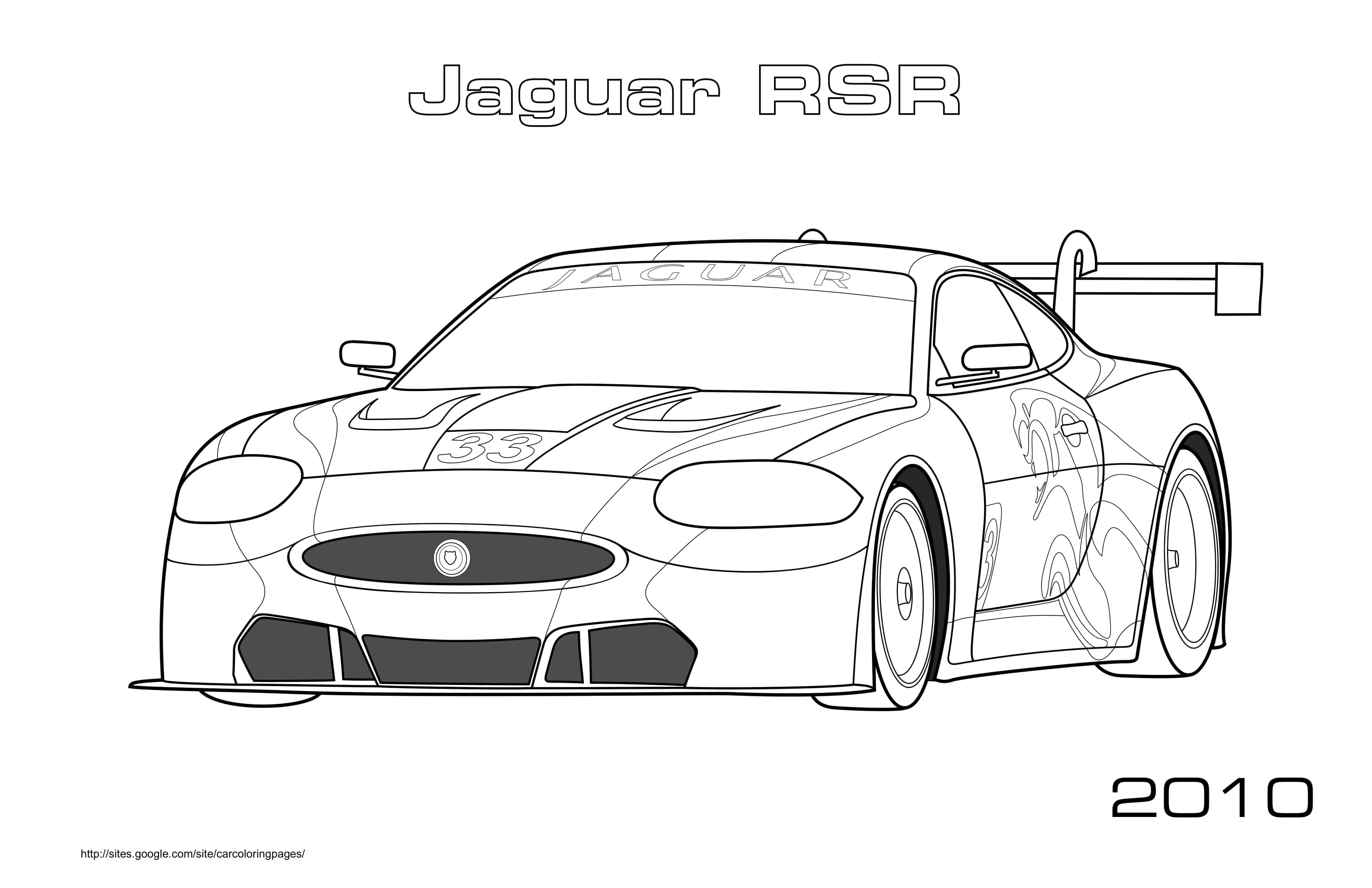 Jaguar Rsr 2010 Coloring Page