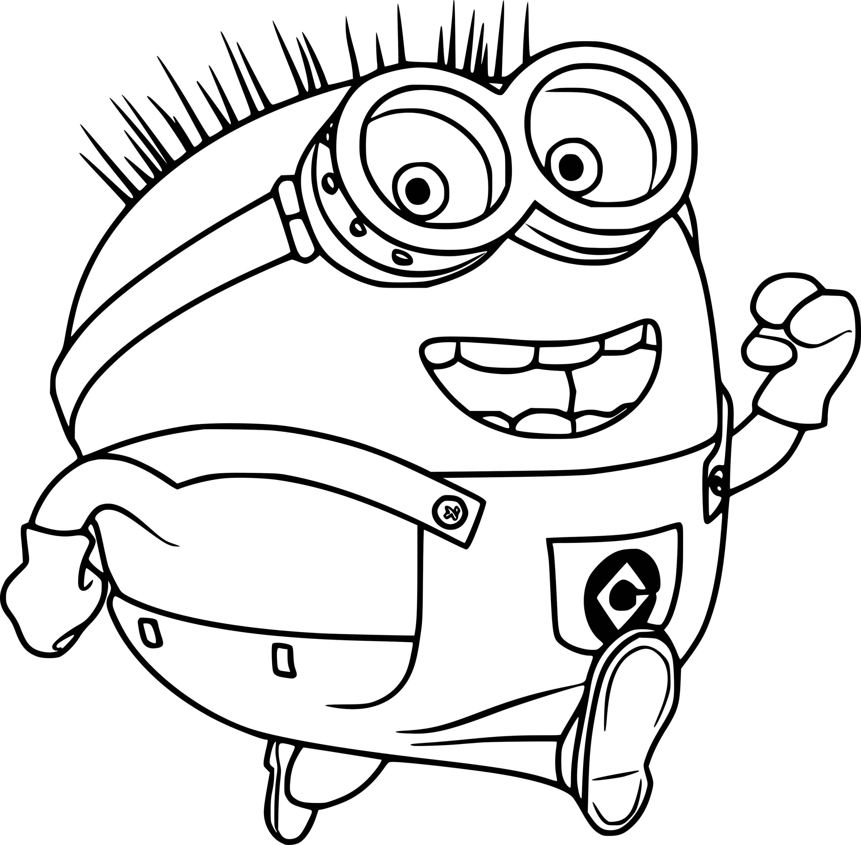 Jorge Minion Running Coloring Page