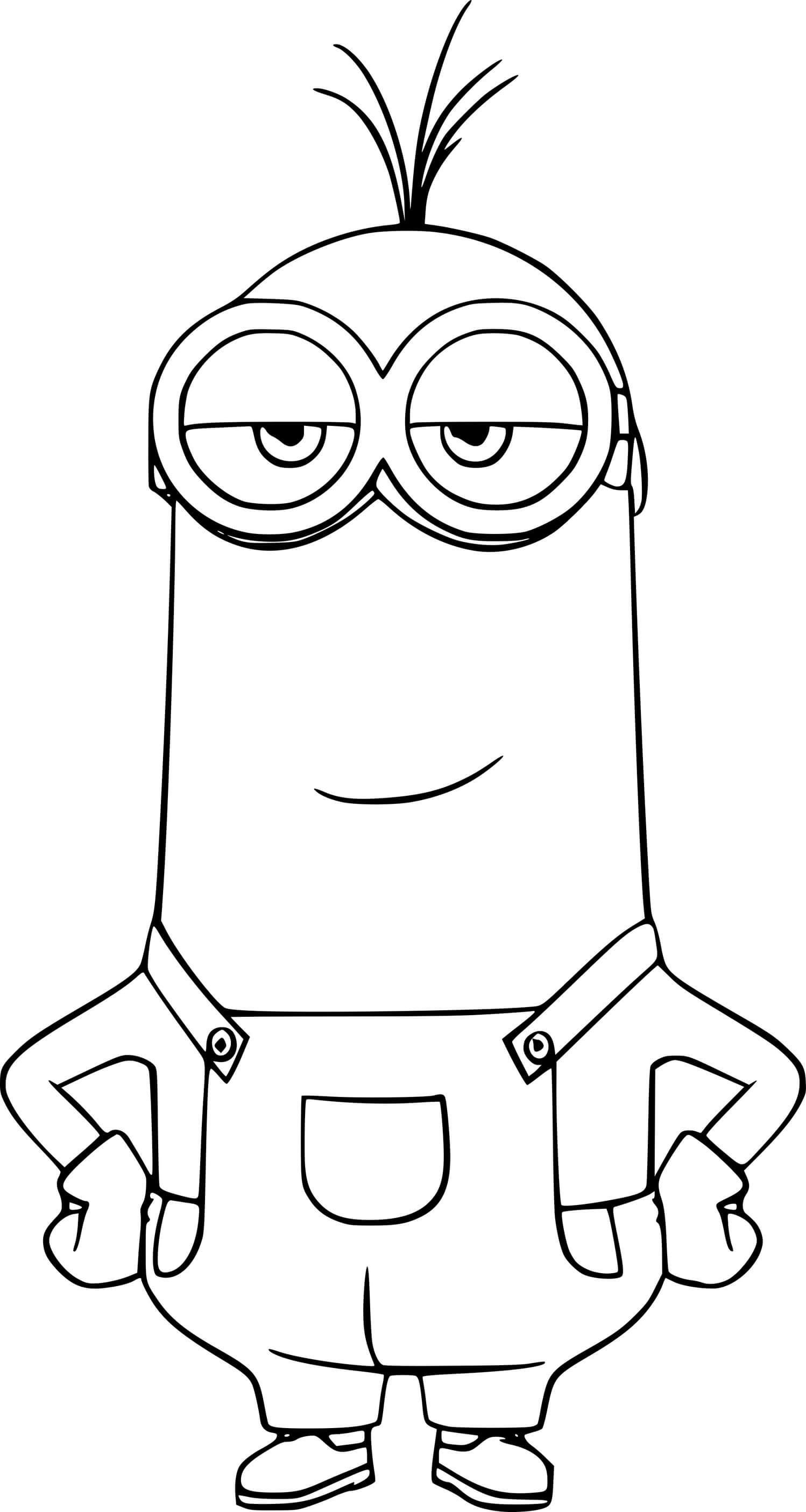 Kevin Minion Coloring Page