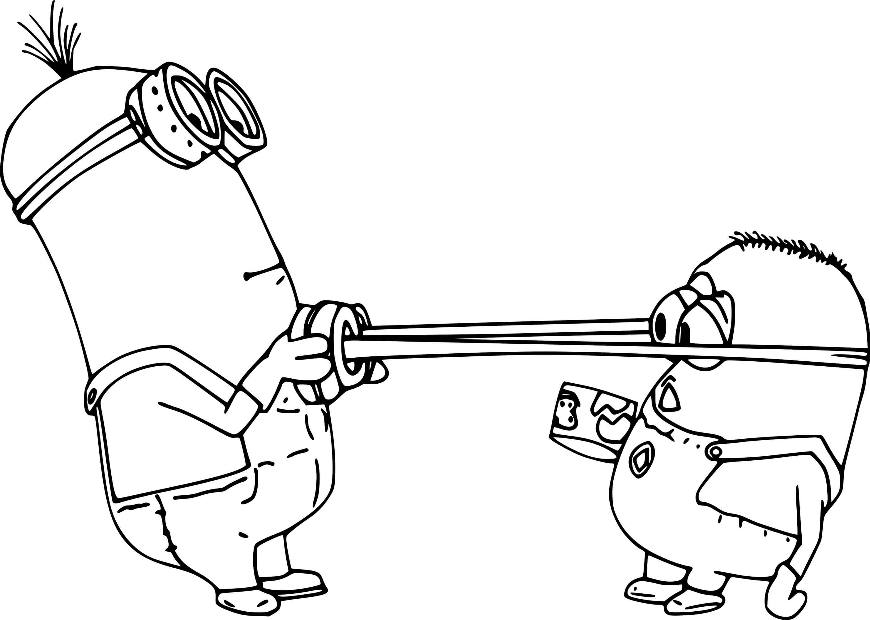 Kevin And Jorge Minions Coloring Page