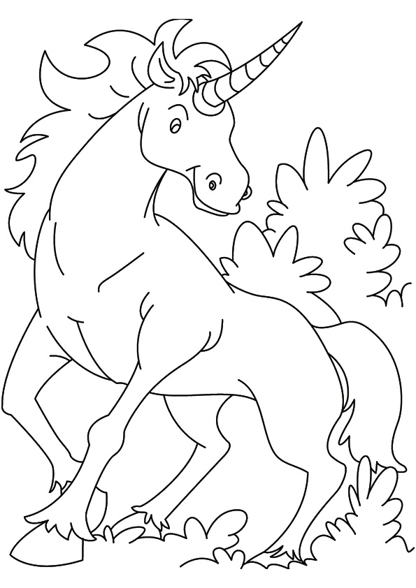 Kirin Unicorn Coloring Page