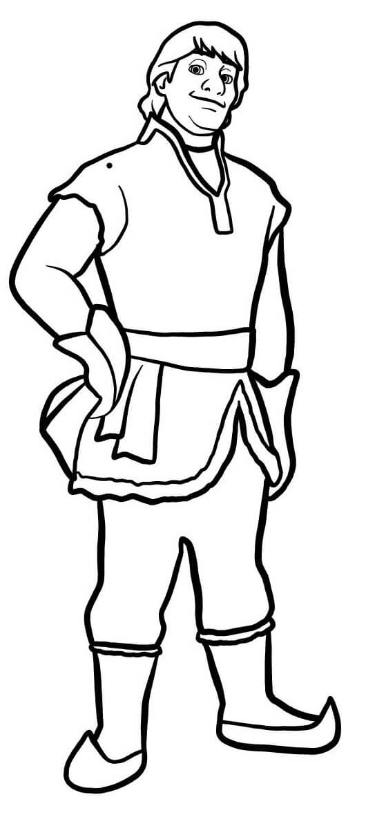 Kristoff Lives In The Mountains Coloring Page