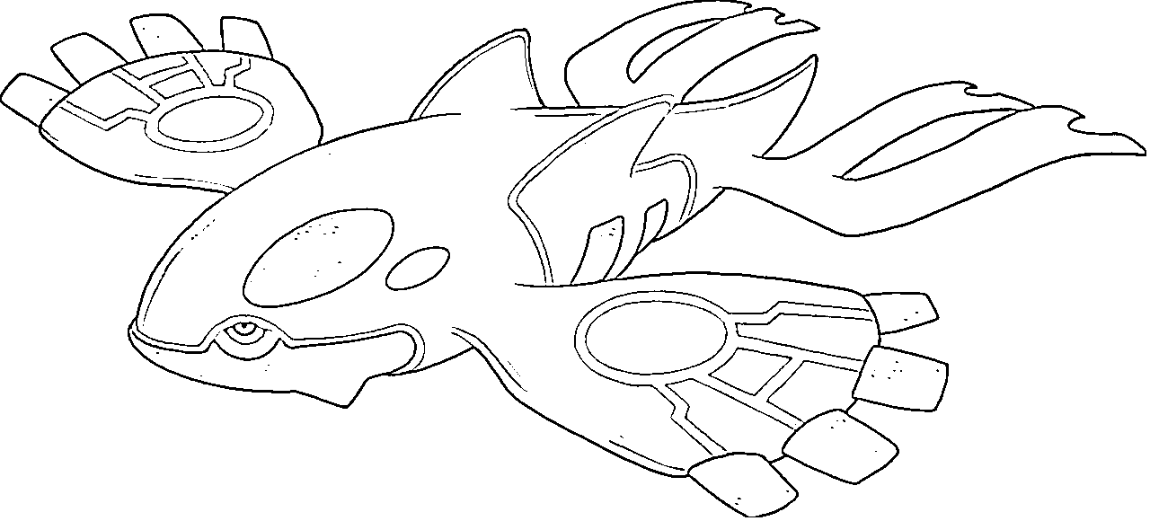 Kyogre Generation 3 Coloring Page