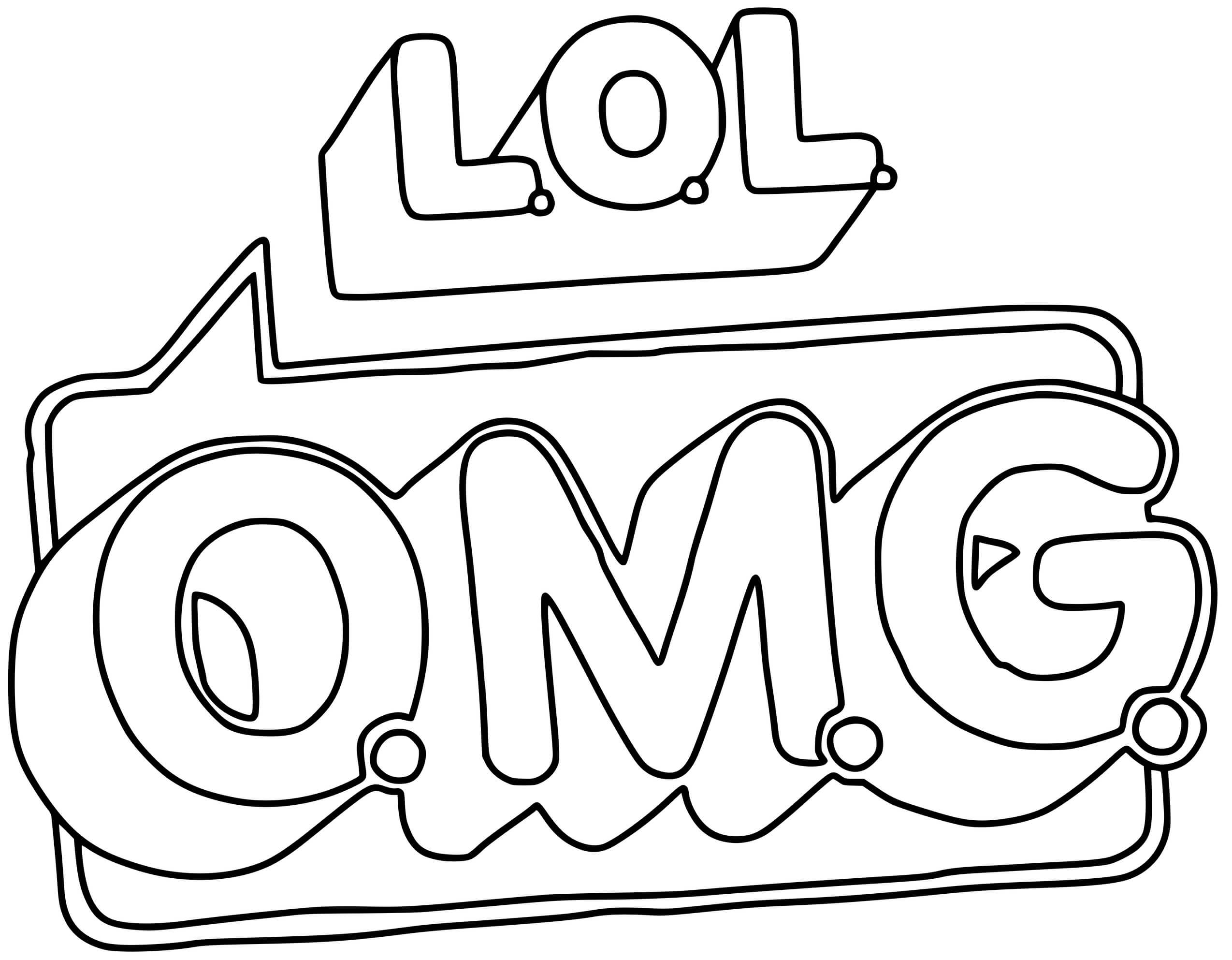 LOL OMG Logo Coloring Page