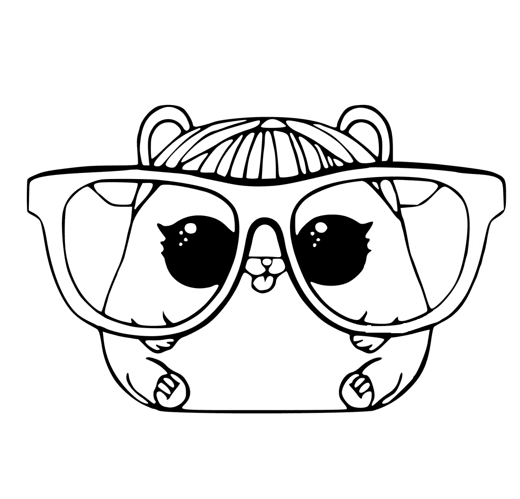 LOL Pet Coloring Page Cherry Hamster