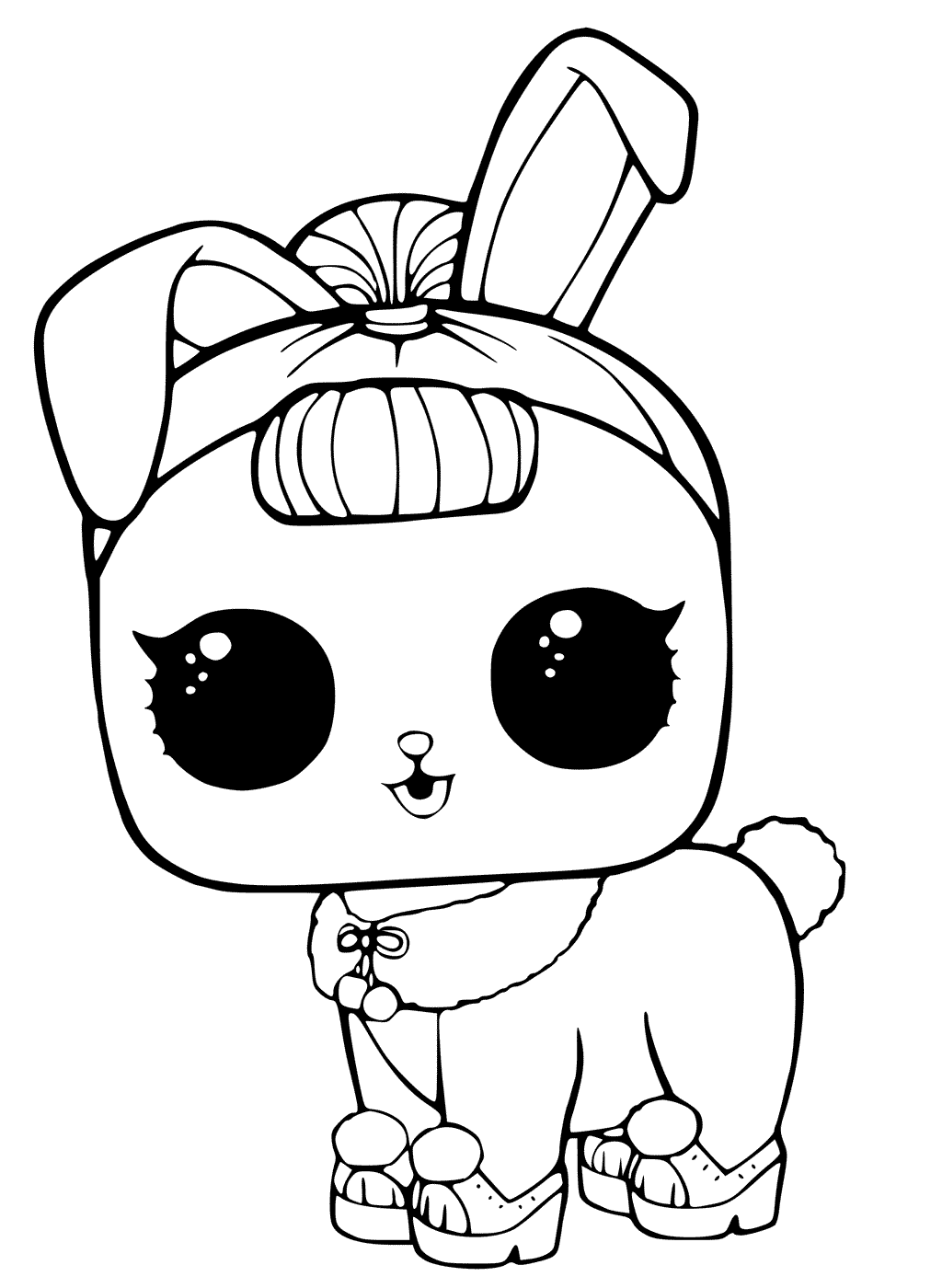 LOL Surprise Pets Coloring Page Crystal Bunny