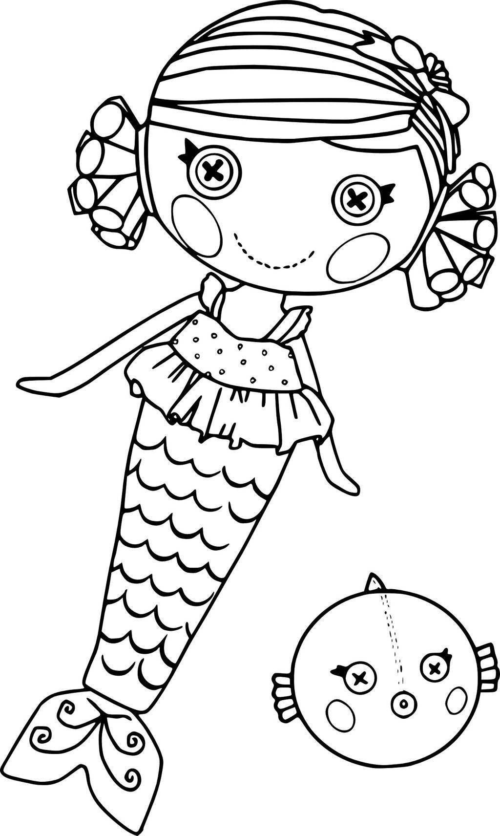 Lalaloopsy Mermaid Coloring Page